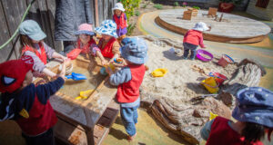 group of children playing outside